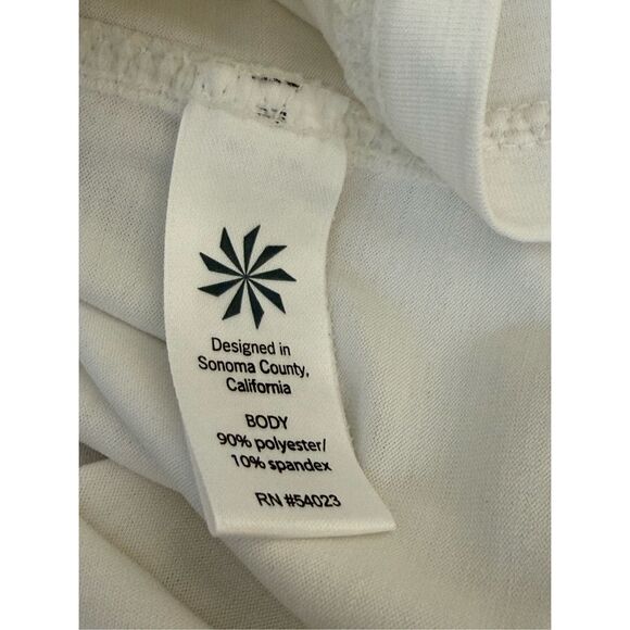 ATHLETA White  Front Zip Athletic Tank Top, Size Small - Picture 9 of 9